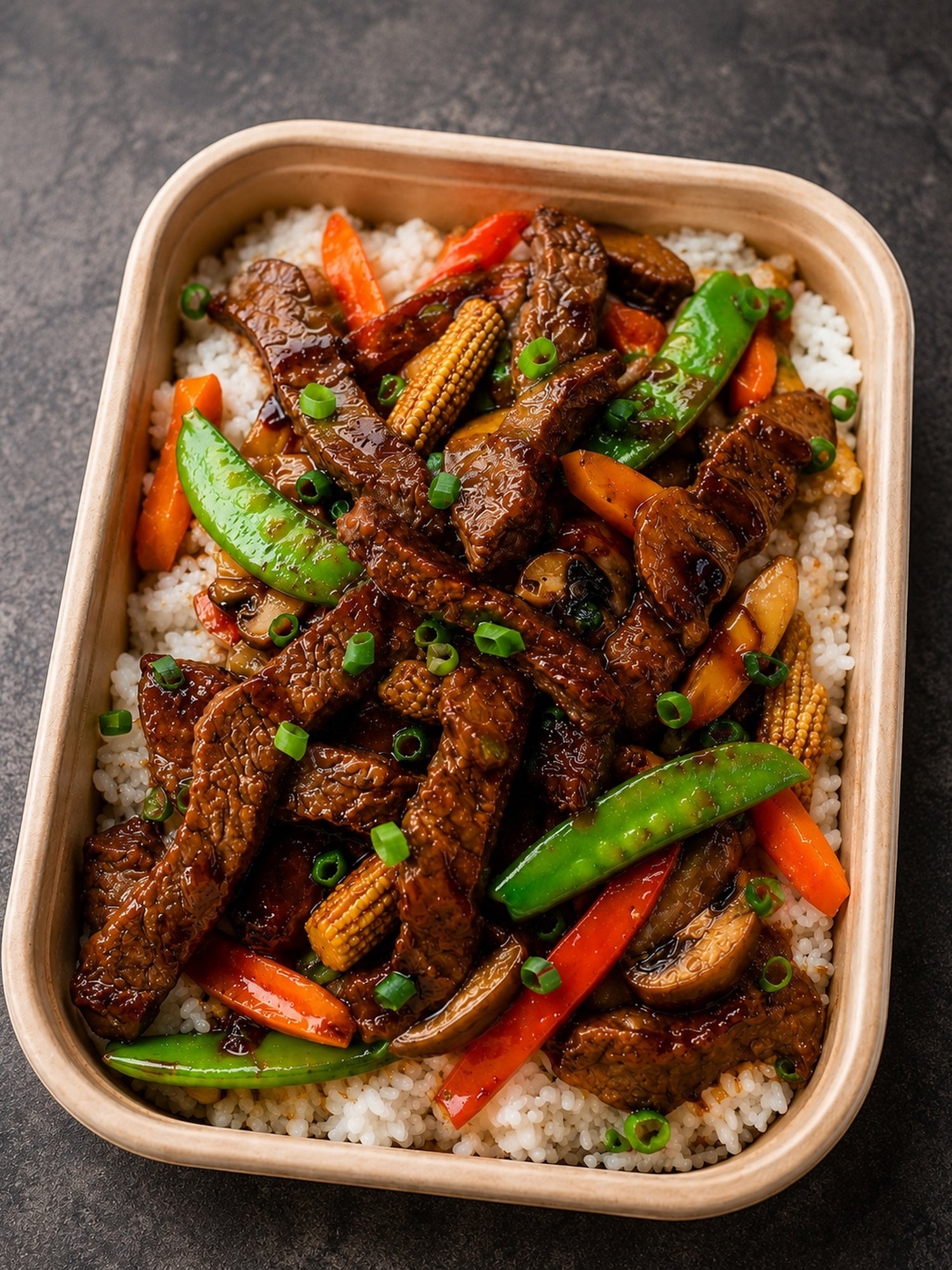 Mongolian Steak + Asian Stir-Fry