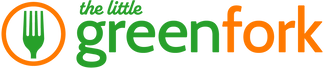 Logo of 'the little greenfork' with a green fork icon inside an orange circle.