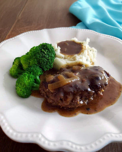 Beef Patty w/ Potatoes & Veggies