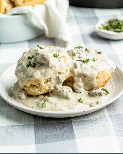 Low-cal Biscuits & Gravy